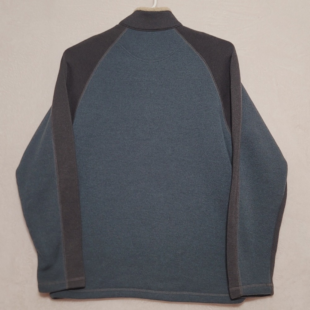 Columbia Men's Sweater Size M Medium Blue Gray Quarter Zip Pullover Knit - Picture 4 of 9
